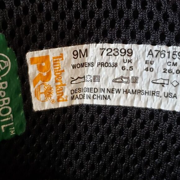 Timberland PRO Women's Black Leather Titan Alloy Toe Work Boot Size 9 M - Picture 9 of 13